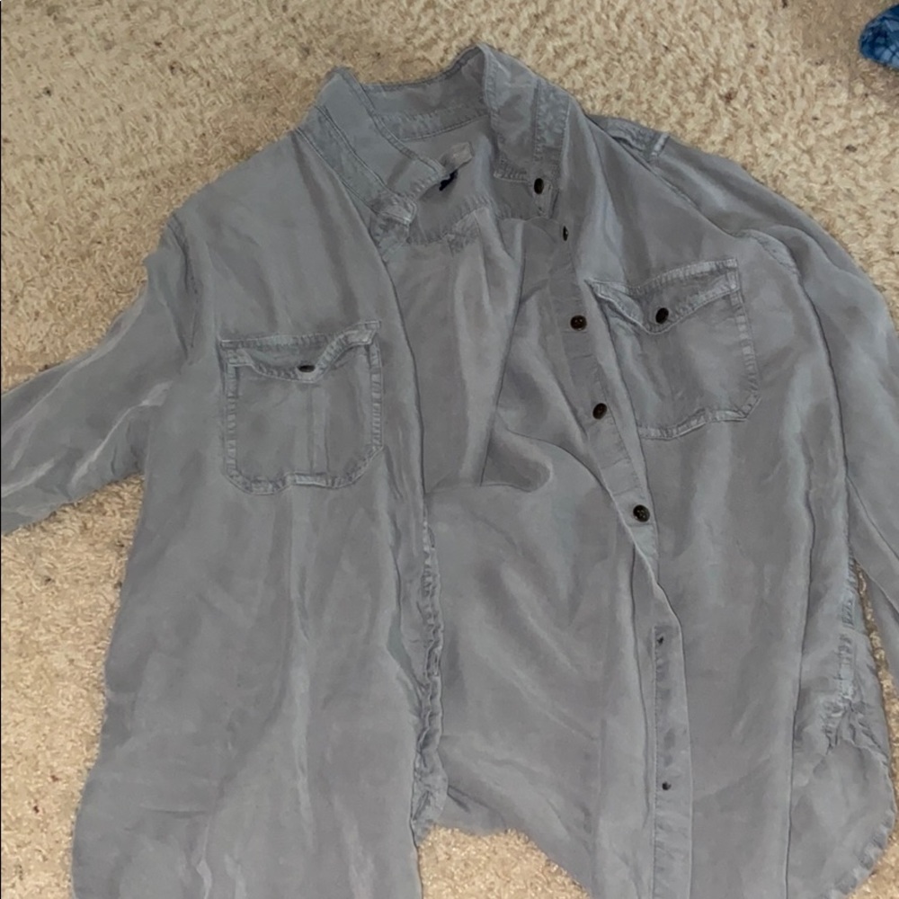 Grey Button Down